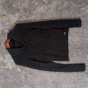 Abercrombie & Fitch Black Cowl Neck Sweater Shaggy Long Sleeve Womens S0